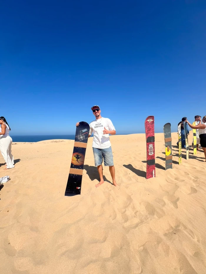 🏄‍♂️ Taghazout to Timlalin Sandboarding Day Trip with Transfers - activities for rent in tamraght - RENTS.ma