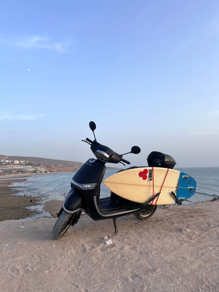 Rent Surf-Ready Mopeds in Tamraght with Surf Rack - motorcycles for rent in tamraght - RENTS.ma