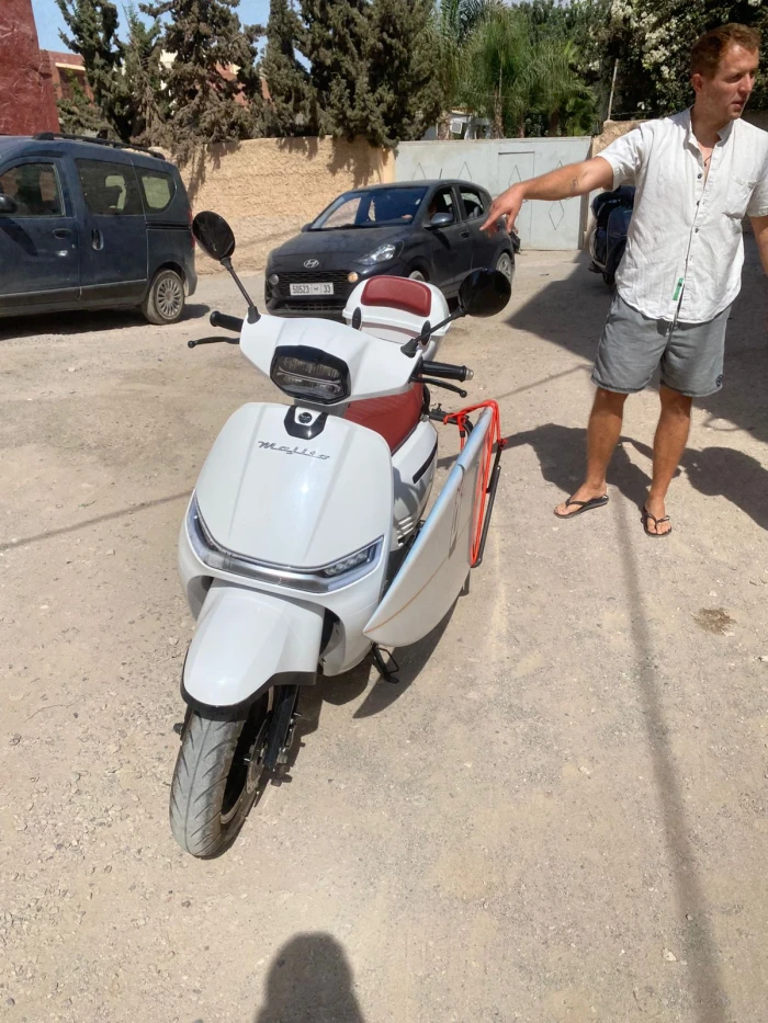 Rent a Motorcycle with Surf Rack for Surfers | Tamraght - motorcycles for rent in taghazout - RENTS.ma