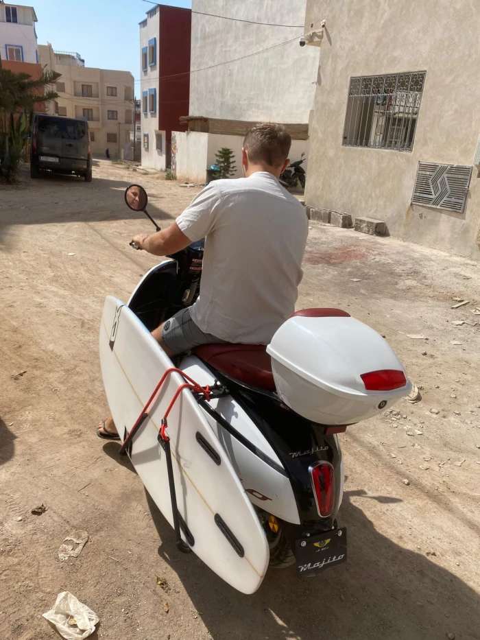Rent a Motorcycle with Surf Rack for Surfers | Tamraght - motorcycles for rent in taghazout - RENTS.ma