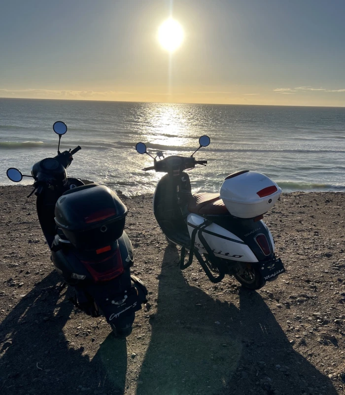 Surf Scooter Rental with Surf Rack - Taghazout to Imsouane - motorcycles for rent in taghazout - RENTS.ma