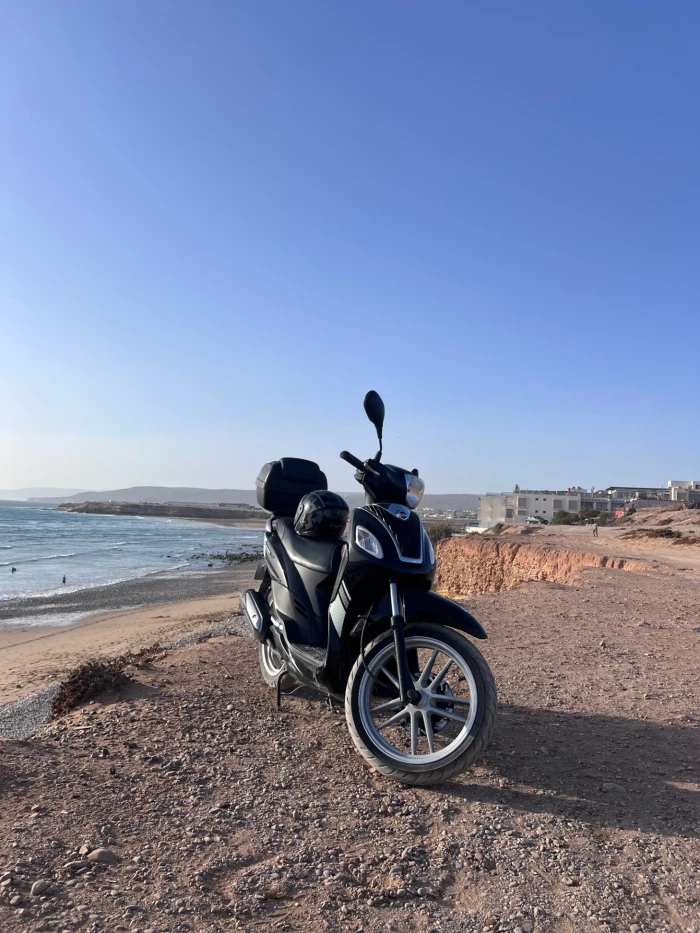 Rent SYM Symphony ST Black with Surf Rack - scooters for rent in agadir - RENTS.ma