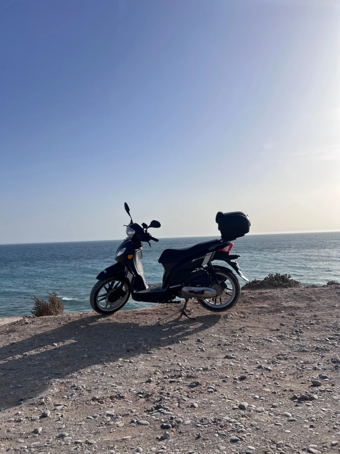 Rent SYM Symphony ST Black with Surf Rack - scooters for rent in agadir - RENTS.ma