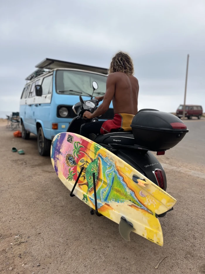 Surf Scooter Rental Taghazout & Tamraght: Board Rack + Free Delivery - scooters for rent in taghazout - RENTS.ma