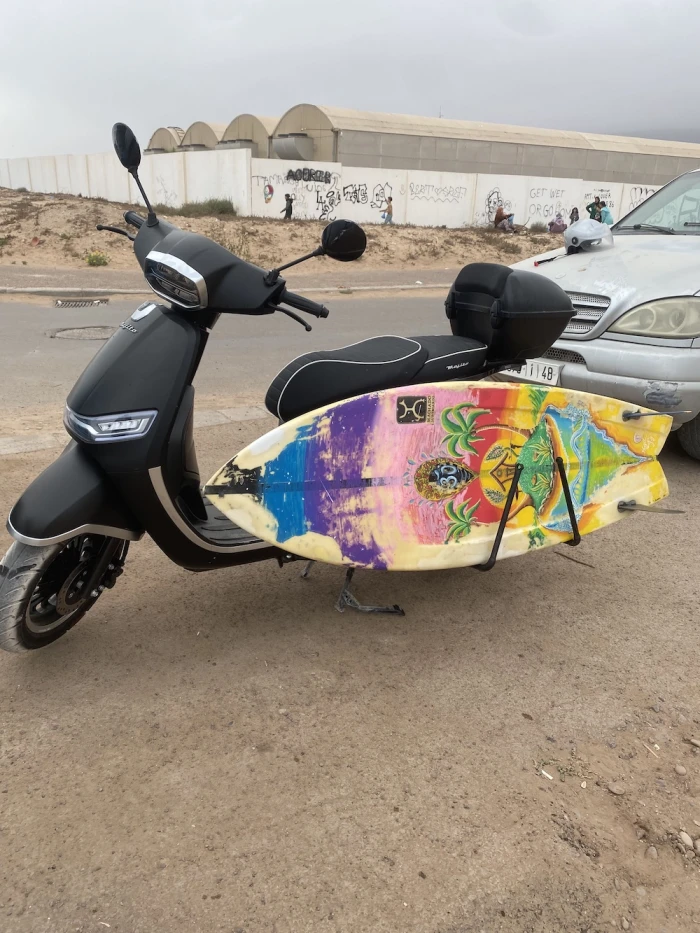 Surf Scooter Rental Taghazout & Tamraght: Board Rack + Free Delivery - scooters for rent in taghazout - RENTS.ma