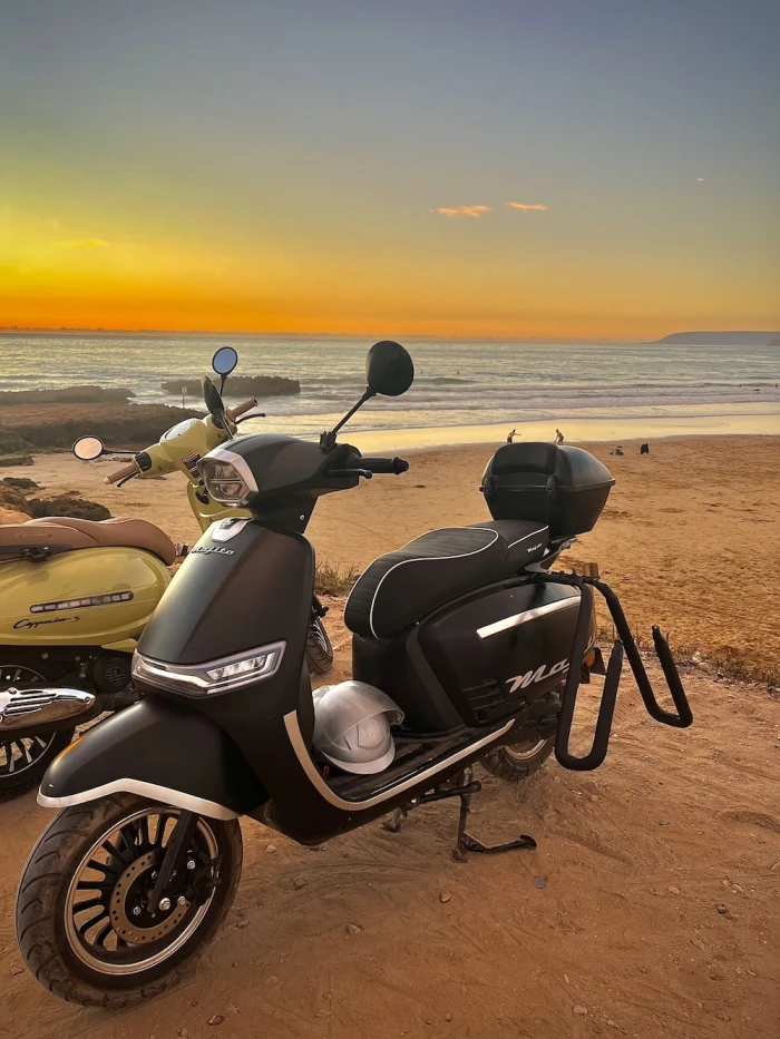 Surf Motorcycle Rental in Taghazout With Surf Rack - scooters for rent in taghazout - RENTS.ma