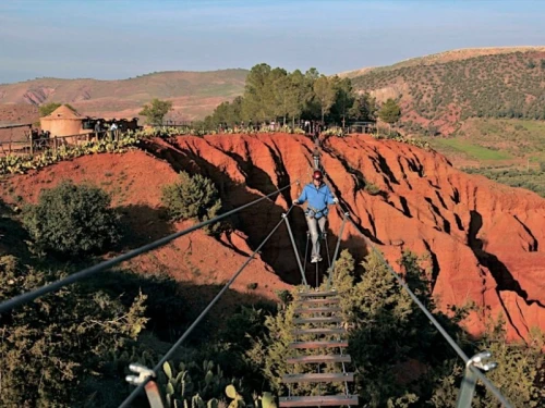 Tyrolienne aux Terres d'Amanar – Marrakech - book activity in marrakech - RENTS.ma