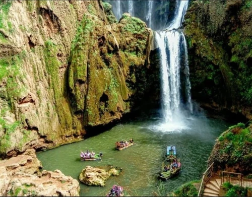 From Marrakech: Ouzoud Waterfalls Guided Hike and Boat Trip - book activity in marrakech - RENTS.ma