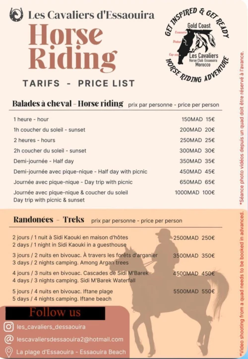 Cheval Essaouira - Horseback Riding - book activity in essaouira - RENTS.ma