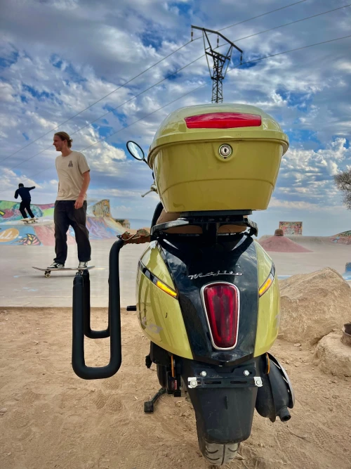 Rent Scooter with Surf Rack in Tamraght & Taghazout – 49cc Automatic - motorcycles for rent in tamraght - RENTS.ma