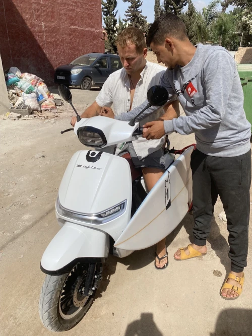 Moped for Rent in Agadir & Taghazout with Surfboard Rack - motorcycles for rent in agadir - RENTS.ma