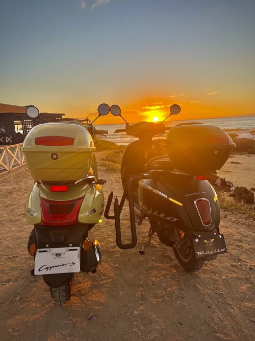Surf Scooter for Hire in Taghazout With Surf Rack - motorcycles for rent in taghazout - RENTS.ma