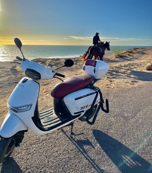 Surf Scooter Rental with Surf Rack - Taghazout to Imsouane - motorcycles for rent in taghazout - RENTS.ma
