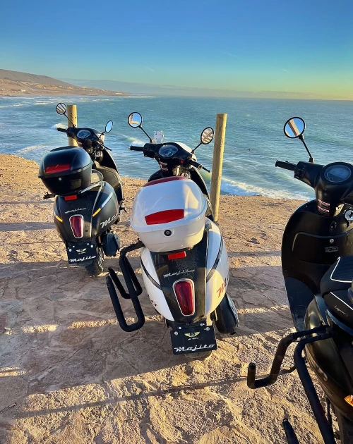 Surf Scooter Rental with Surf Rack - Taghazout to Imsouane - motorcycles for rent in taghazout - RENTS.ma