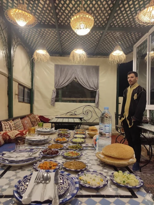 🕌 Restaurant Fès – Dine with a View at Palais Fès Yahya Rooftop 🌅🍽️ - book restaurant in fes - RENTS.ma