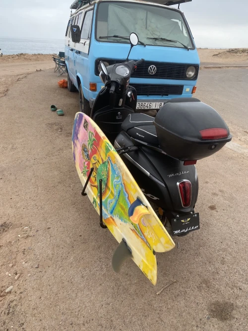 Surf Scooter Rental Taghazout & Tamraght: Board Rack + Free Delivery - scooters for rent in taghazout - RENTS.ma