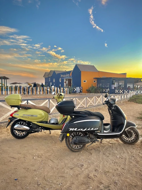 Surf Motorcycle Rental in Taghazout With Surf Rack - scooters for rent in taghazout - RENTS.ma
